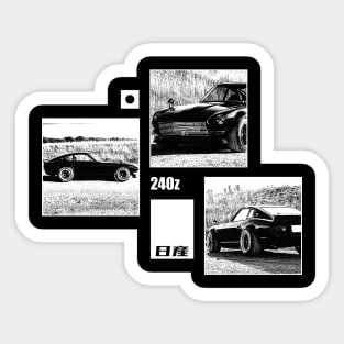 NISSAN DATSUN 240Z FAIRLADY Black 'N White Archive (Black Version) Sticker